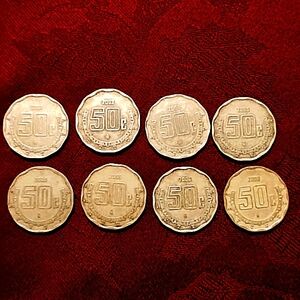 Mexican coin 50 cent from México.